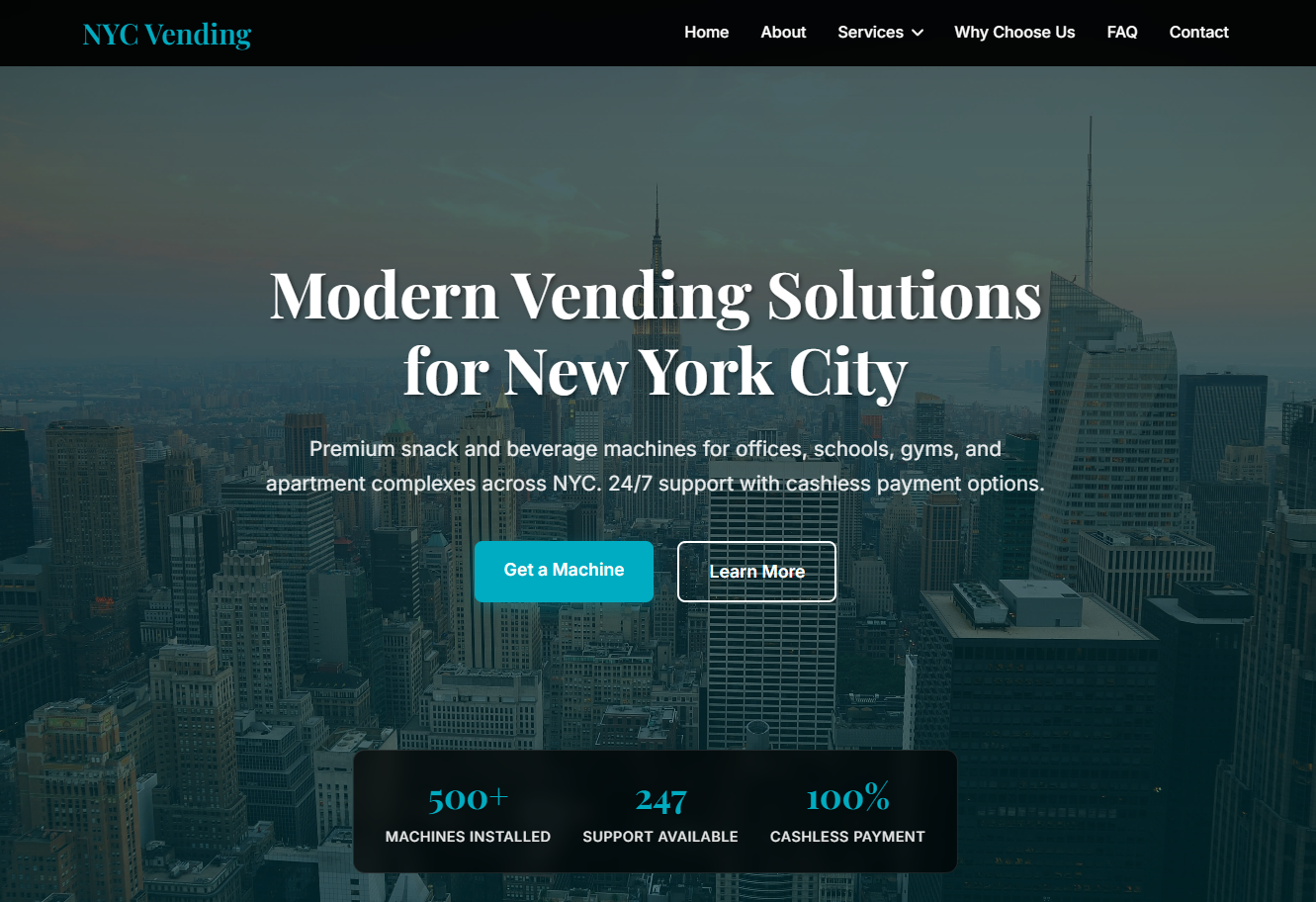 New York City Vending Machines Website